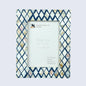 Navy & Pearl Mother of Pearl Diamond Photo Frame - 5x7