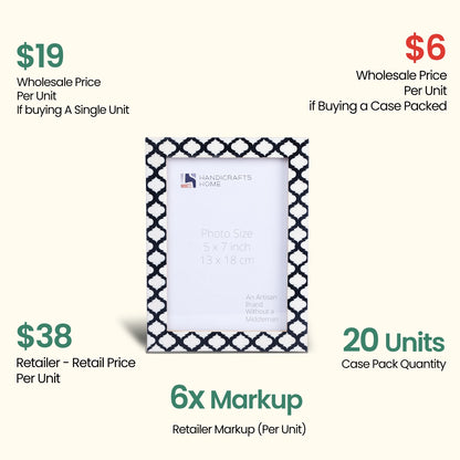 Decorative Picture Frames Casablanca Negra,5x7, Pack of 20