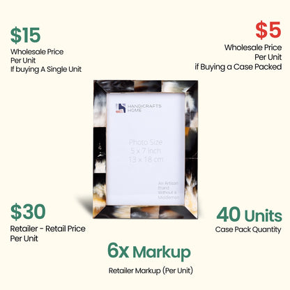 Decorative Picture Frames Essence Black, 5x7, Pack of 40