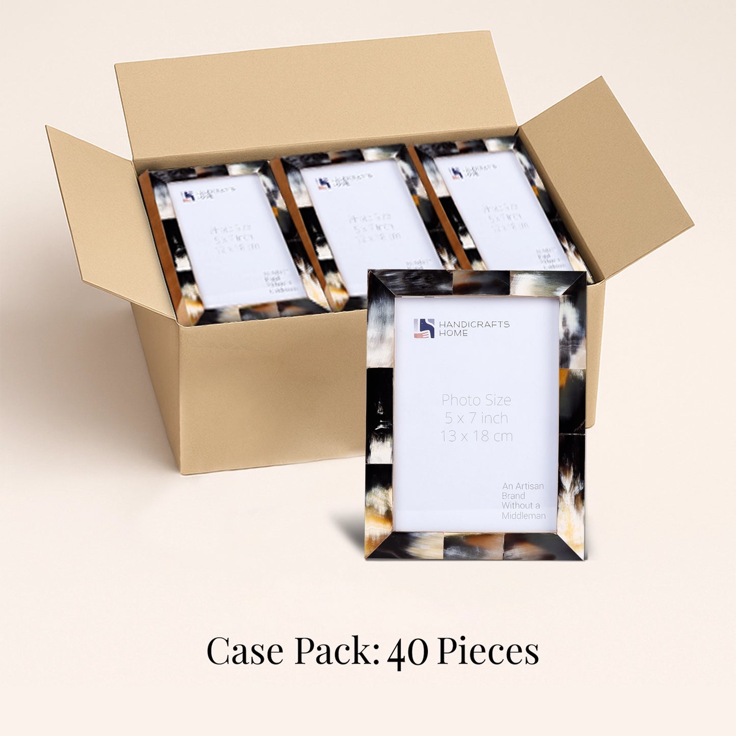 Decorative Picture Frames Essence Black, 5x7, Pack of 40