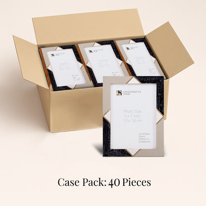 Decorative Picture Frames Menton Grey, 5x7, Pack of 40