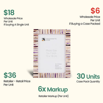 Decorative Picture Frames Pearlescent Barley, Pack of 30