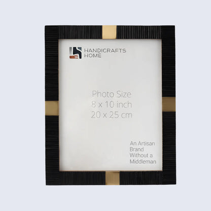 Resin Inlay Black & Gold Picture Frame For Desk & Wall-3 Sizes – Wholesale picture frames