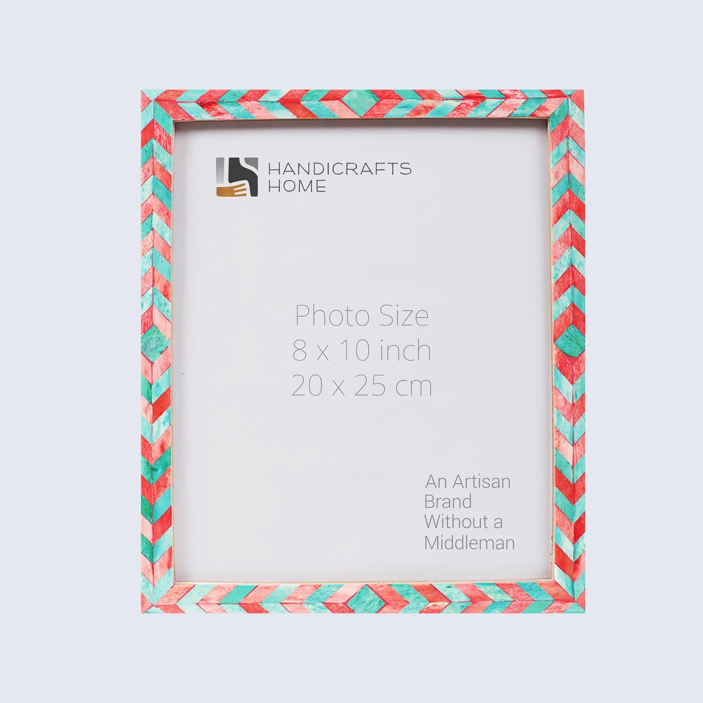 Photo Frame Mosaic Chevron Green & Red - Available in 3 sizes