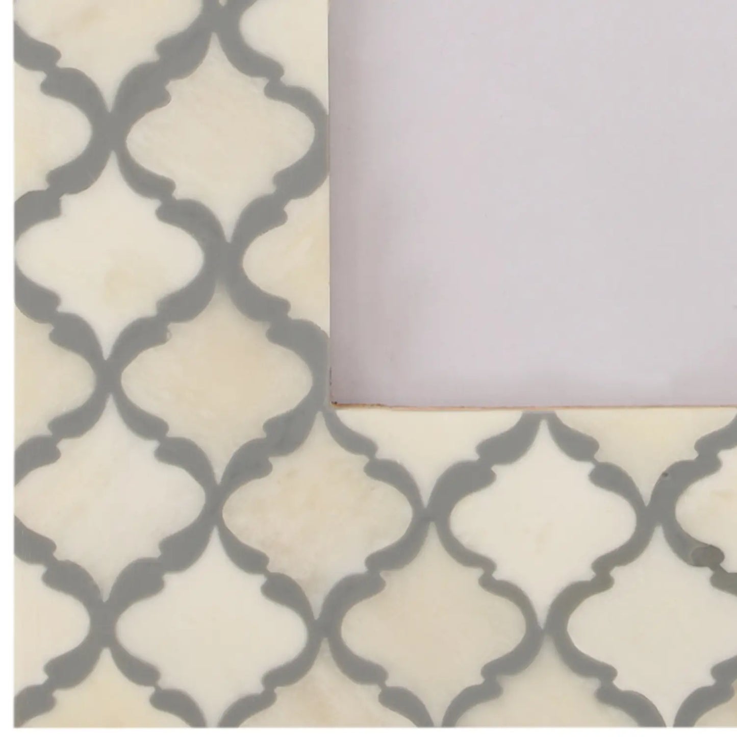 Picture Frames Moroccan Pattern Bone & Resin Inlay Collection in 2 Sizes, White & Grey – Wholesale picture frames