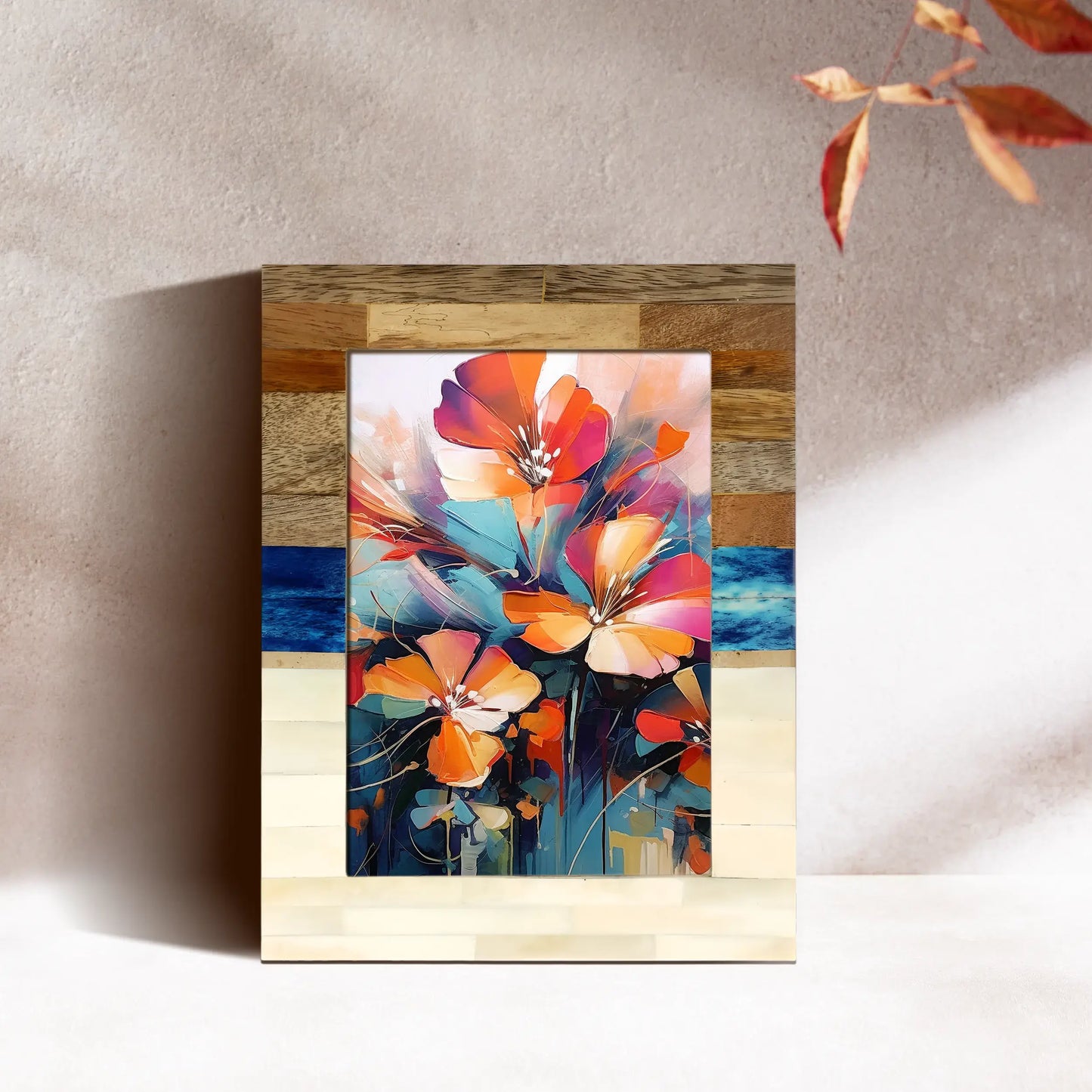 Picture Frames West Coast Malibu Pattern Bone Inlay Collection in 2 Sizes – Wholesale picture frames