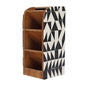 Decorative Desk Organizer Incline Black & White 8x3.5x3.5 Inch