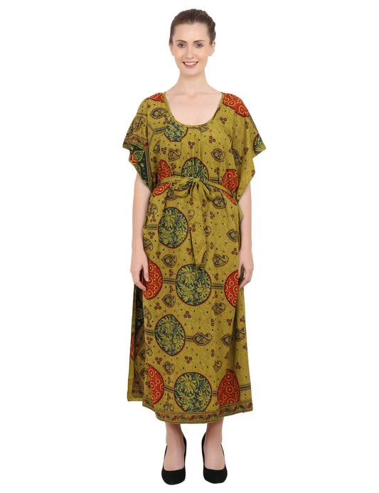 Ethnic Inspired Prints Women's Kaftan Dresses - One Size (P314)