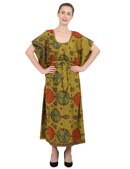 Ethnic Inspired Prints Women's Kaftan Dresses - One Size (P314)