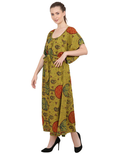 Ethnic Inspired Prints Women's Kaftan Dresses - One Size (P314)