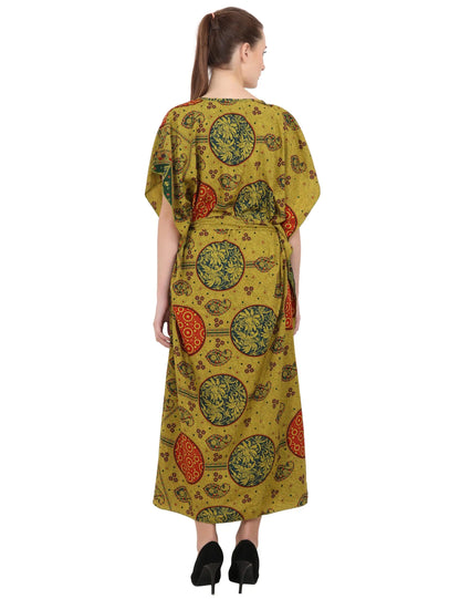 Ethnic Inspired Prints Women's Kaftan Dresses - One Size (P314)