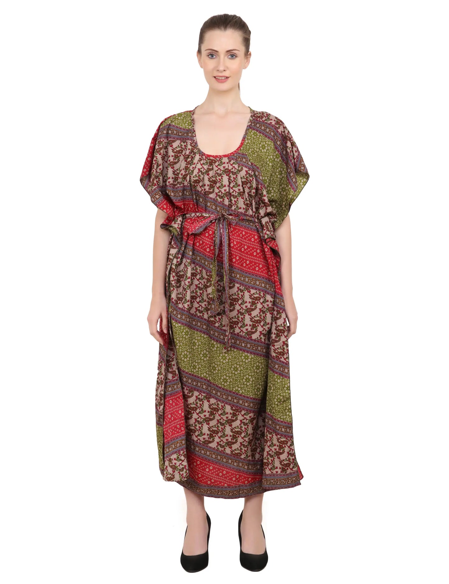 Ethnic Inspired Prints Women's Kaftan Dresses - One Size (P325)