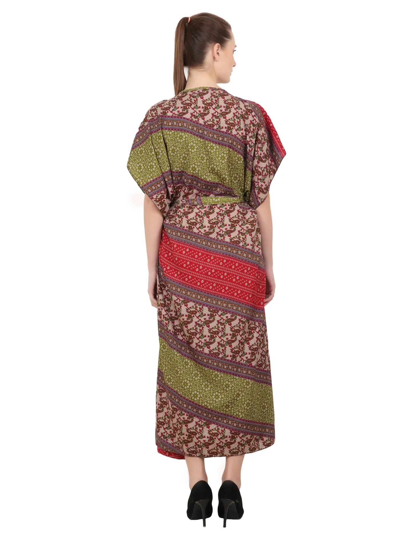 Ethnic Inspired Prints Women's Kaftan Dresses - One Size (P325)