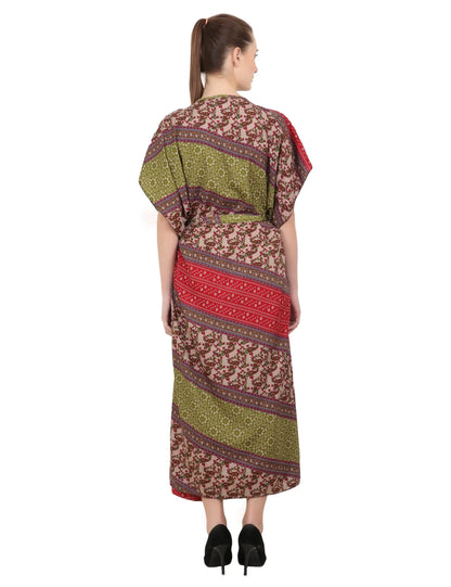 Ethnic Inspired Prints Women's Kaftan Dresses - One Size (P325)