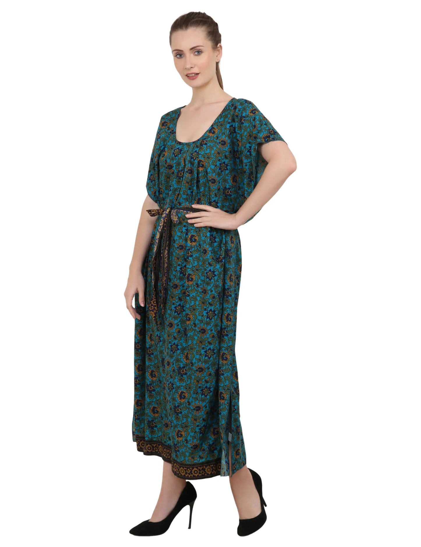 Ethnic Inspired Prints Women's Kaftan Dresses - One Size (P393)