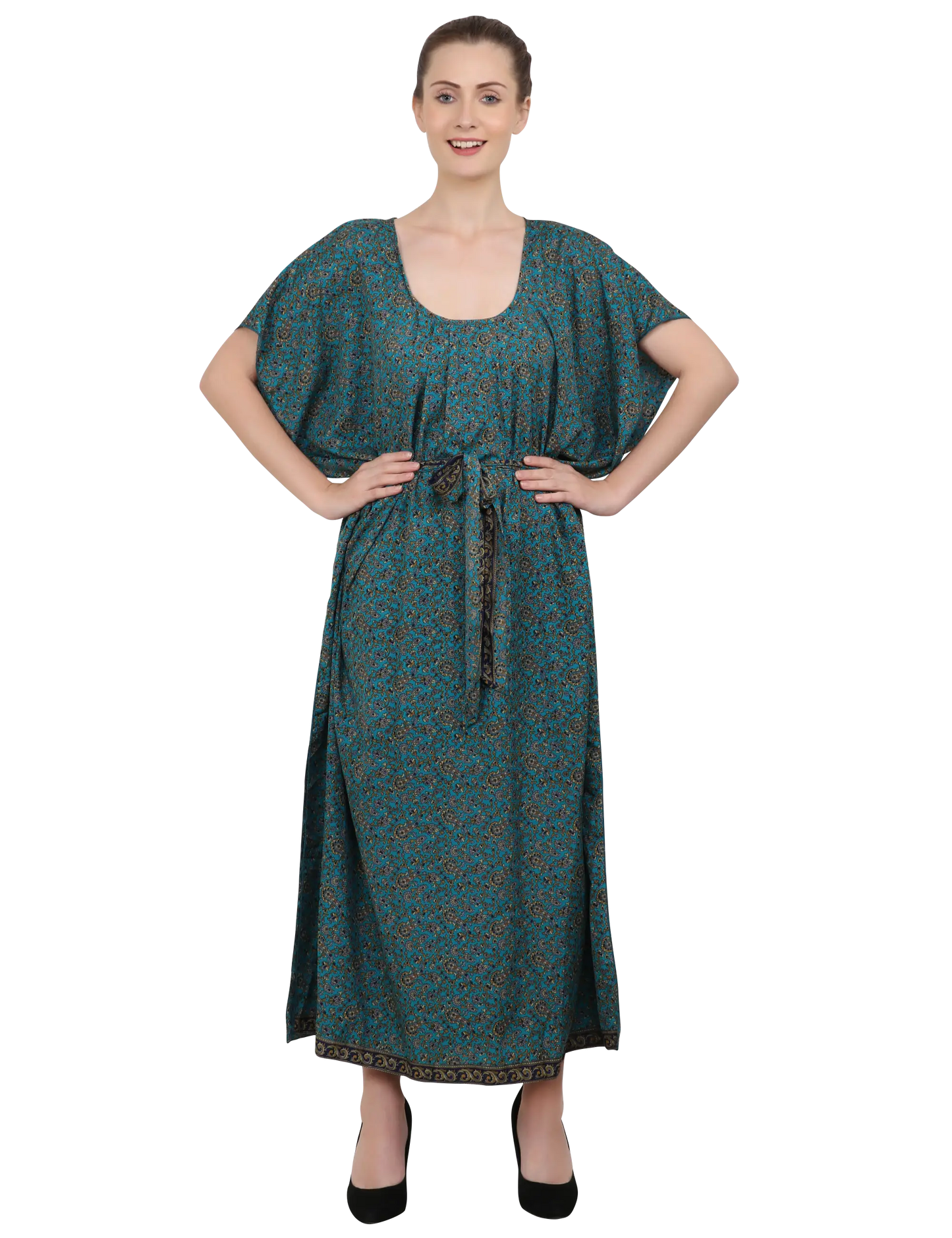 Ethnic Inspired Prints Women's Kaftan Dresses - One Size (P414)