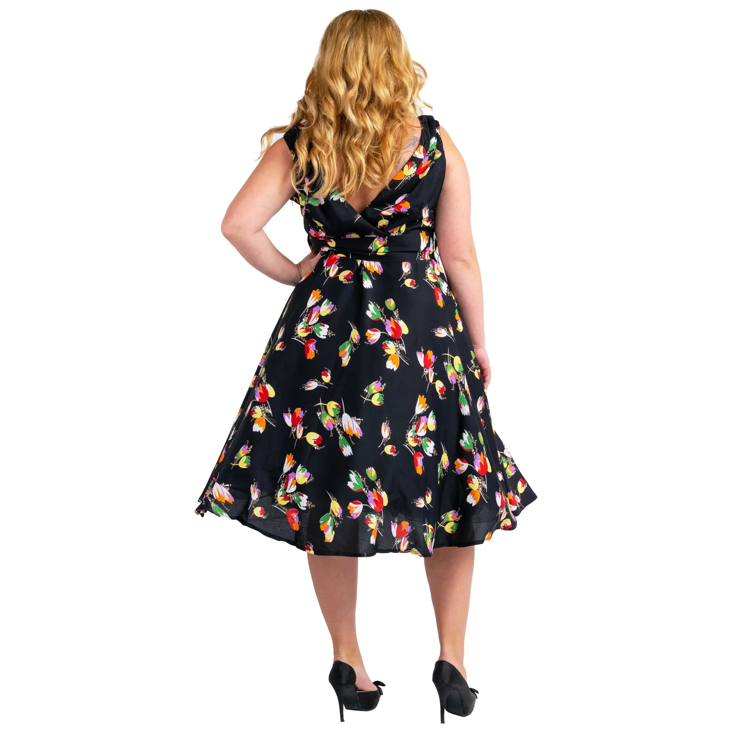 Dress 40s 50s Swing Vintage Rockabilly Ladies Womens Party Dresses - Available in Black & Navy