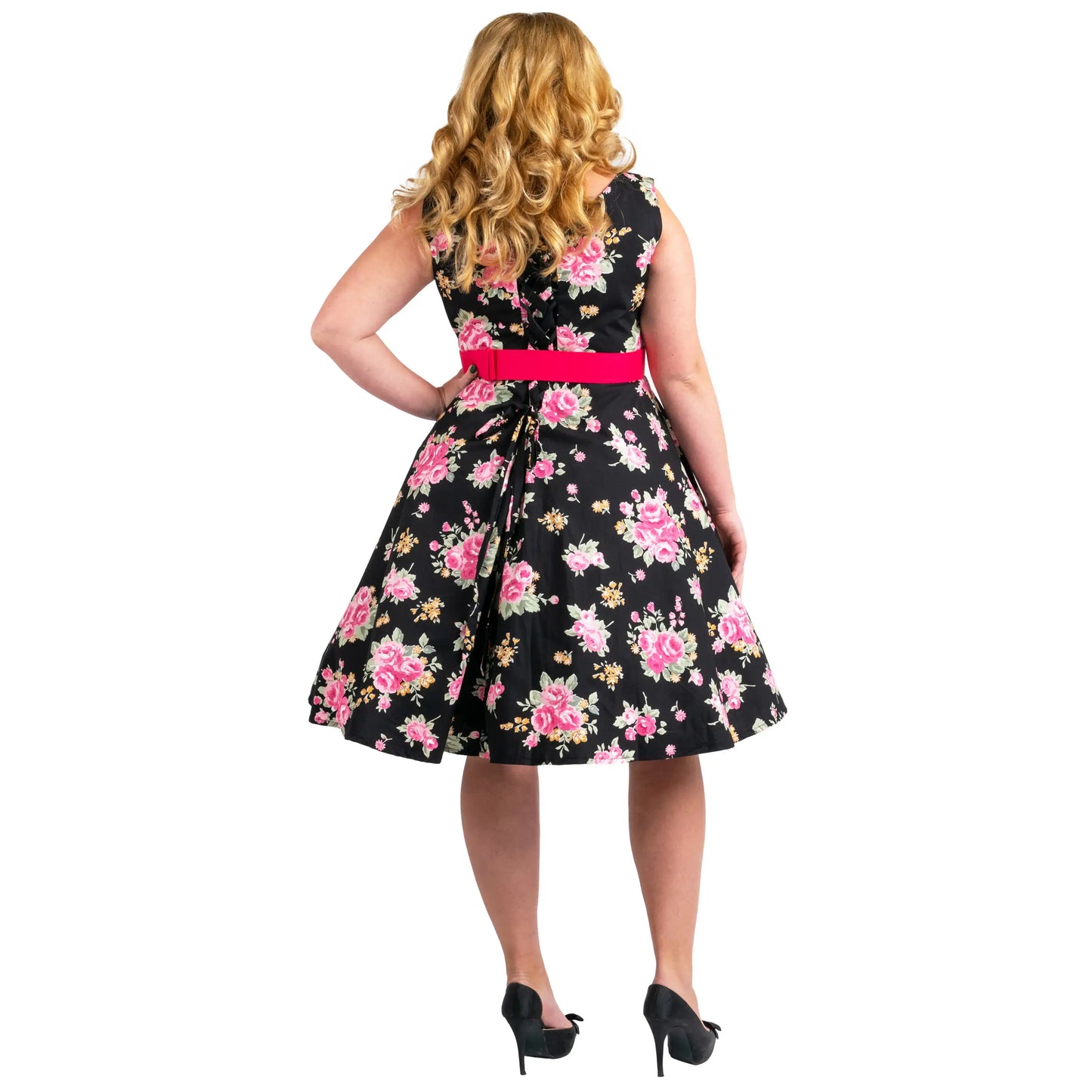 Floral Bridesmaid Dresses 1940's Rockabilly Plus Size Braid Style - Available in 5 Colors