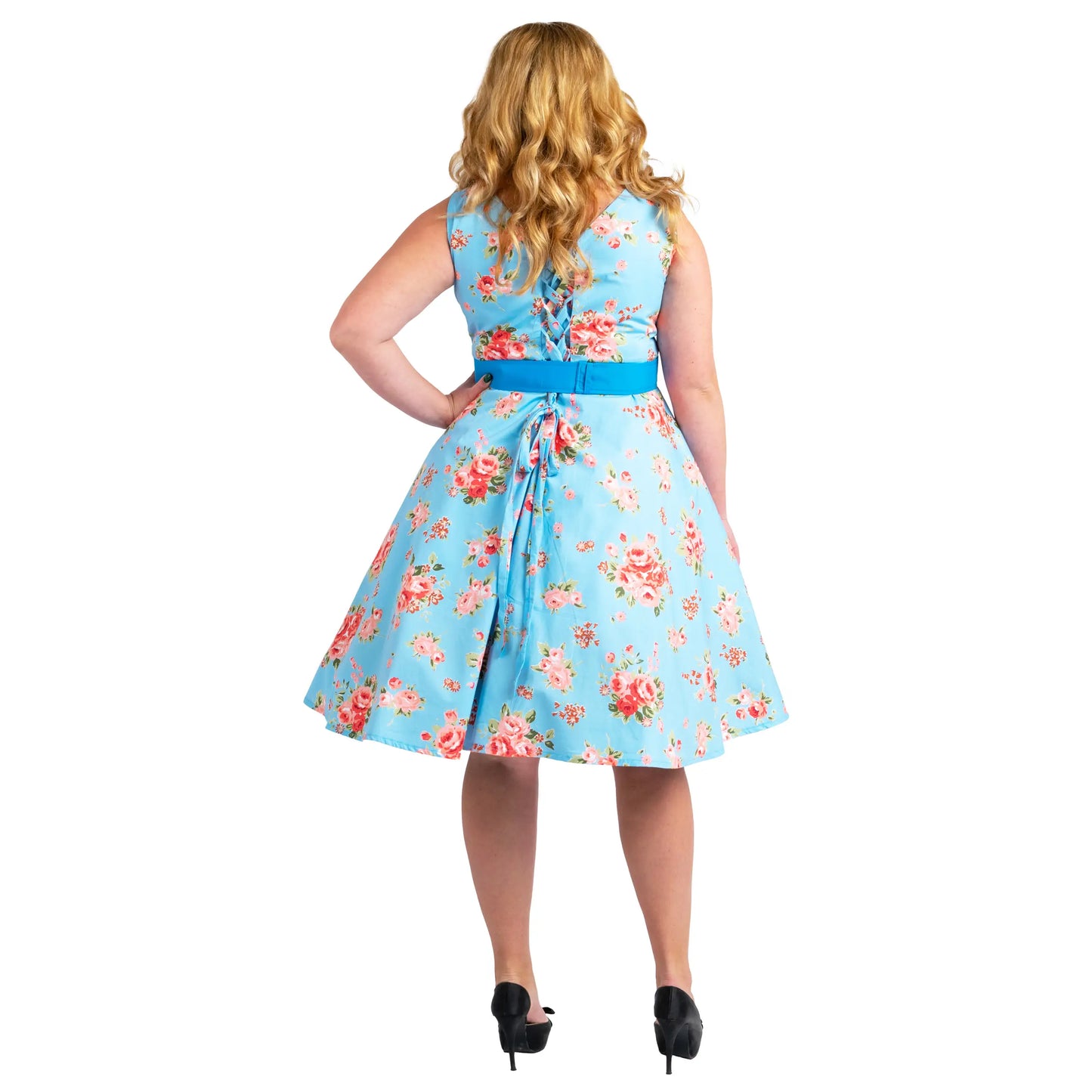 Floral Bridesmaid Dresses 1940's Rockabilly Plus Size Braid Style - Available in 5 Colors