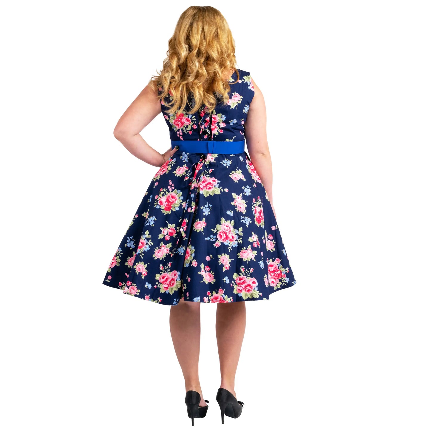 Floral Bridesmaid Dresses 1940's Rockabilly Plus Size Braid Style - Available in 5 Colors