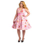 Floral Bridesmaid Dresses 1940's Rockabilly Plus Size Braid Style - Available in 5 Colors