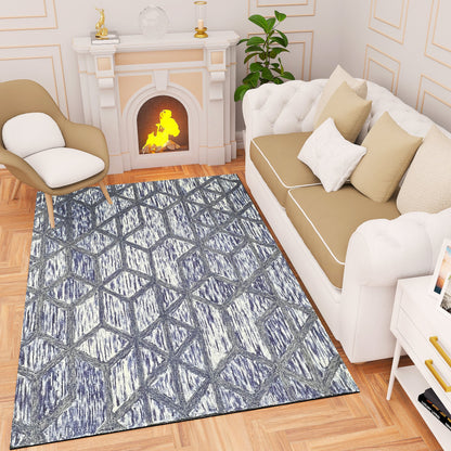 Premium Hand-Tufted Rug Made of 100% Wool  - Artic Crystal - 3x5 Feet