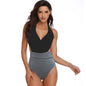 One Piece Swimsuits Swimwear Monokini Striped with Back Ties - Available in 3 Colors