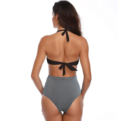 One Piece Swimsuits Swimwear Monokini Striped with Back Ties - Available in 3 Colors