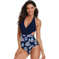 One Piece Swimsuits Swimwear Monokini Back Ties in Blue