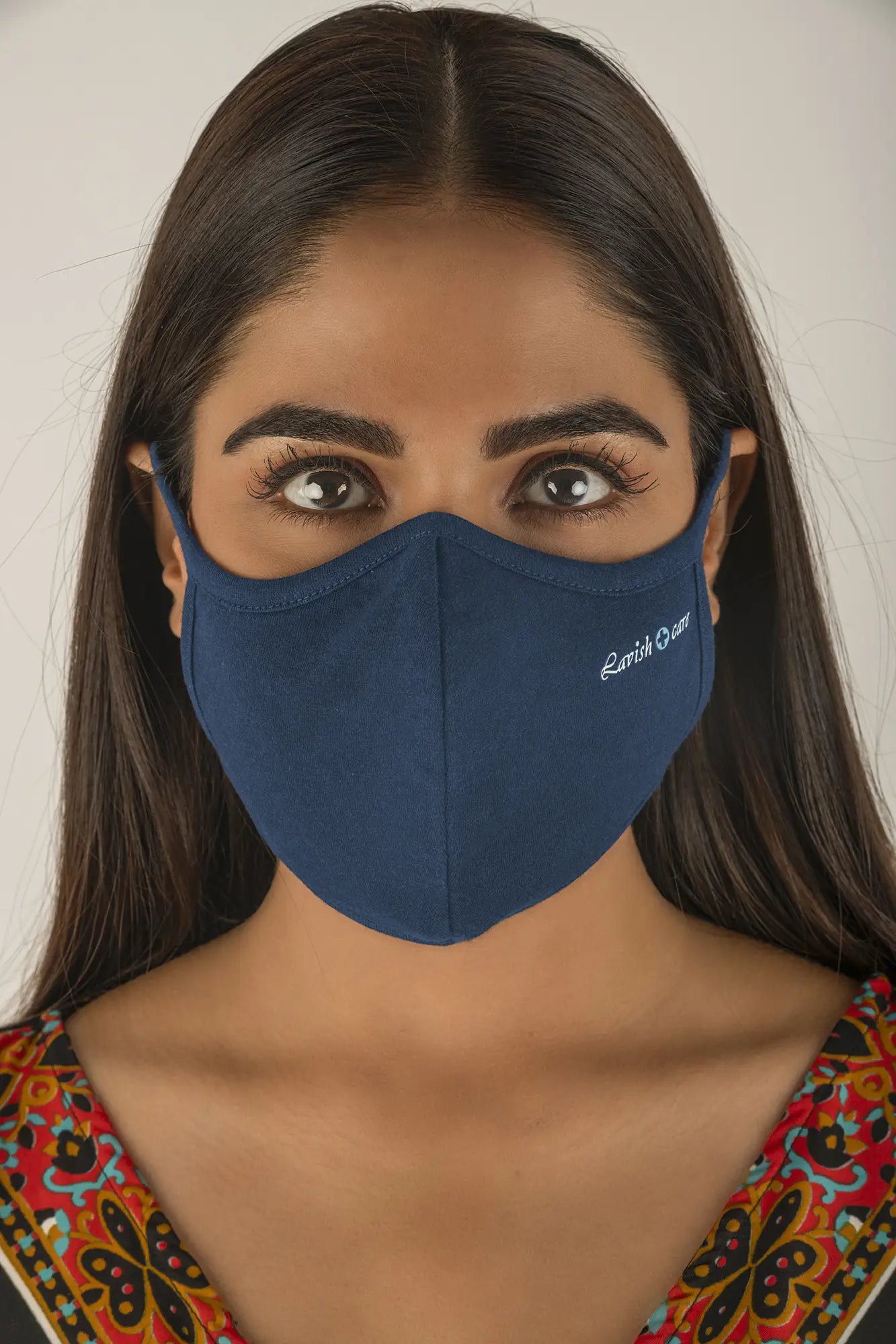 Cloth Face Mask 5 Layers Pack Of 3 - Blue