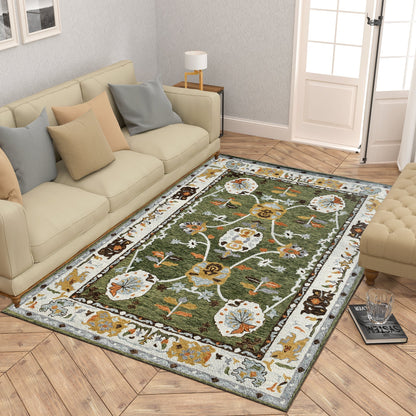 Premium Hand-Tufted Rug Made of 100% Wool  - Spring Atlas - 4x6 Feet