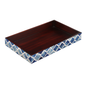 10x6 Bathroom Tray Moroccan Pattern - Blue & White