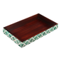 10x6 Bathroom Tray Moroccan Pattern - Green & White