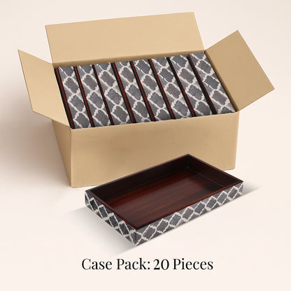 Decorative Towel Trays,Grey & White, Pack of 20