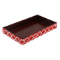 10x6 Bathroom Tray Moroccan Pattern - Red & White