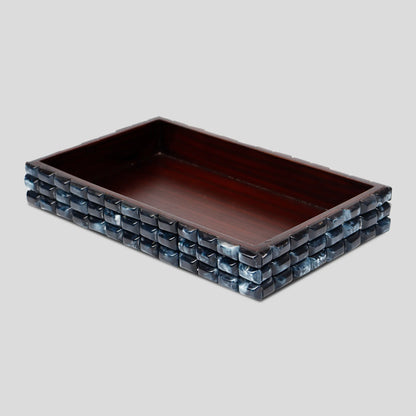 Decorative Tray Illusion Ice Grey 10x6 inch