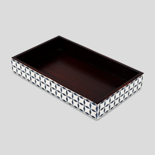 Decorative Tray Illusion Wrap Black & White 10x6 inch