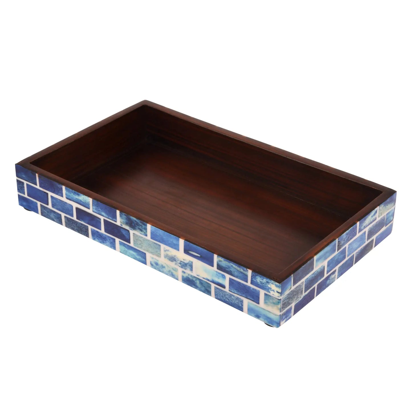 Bathroom Tray Parlour Bond  Collection Blue 10x6 inches