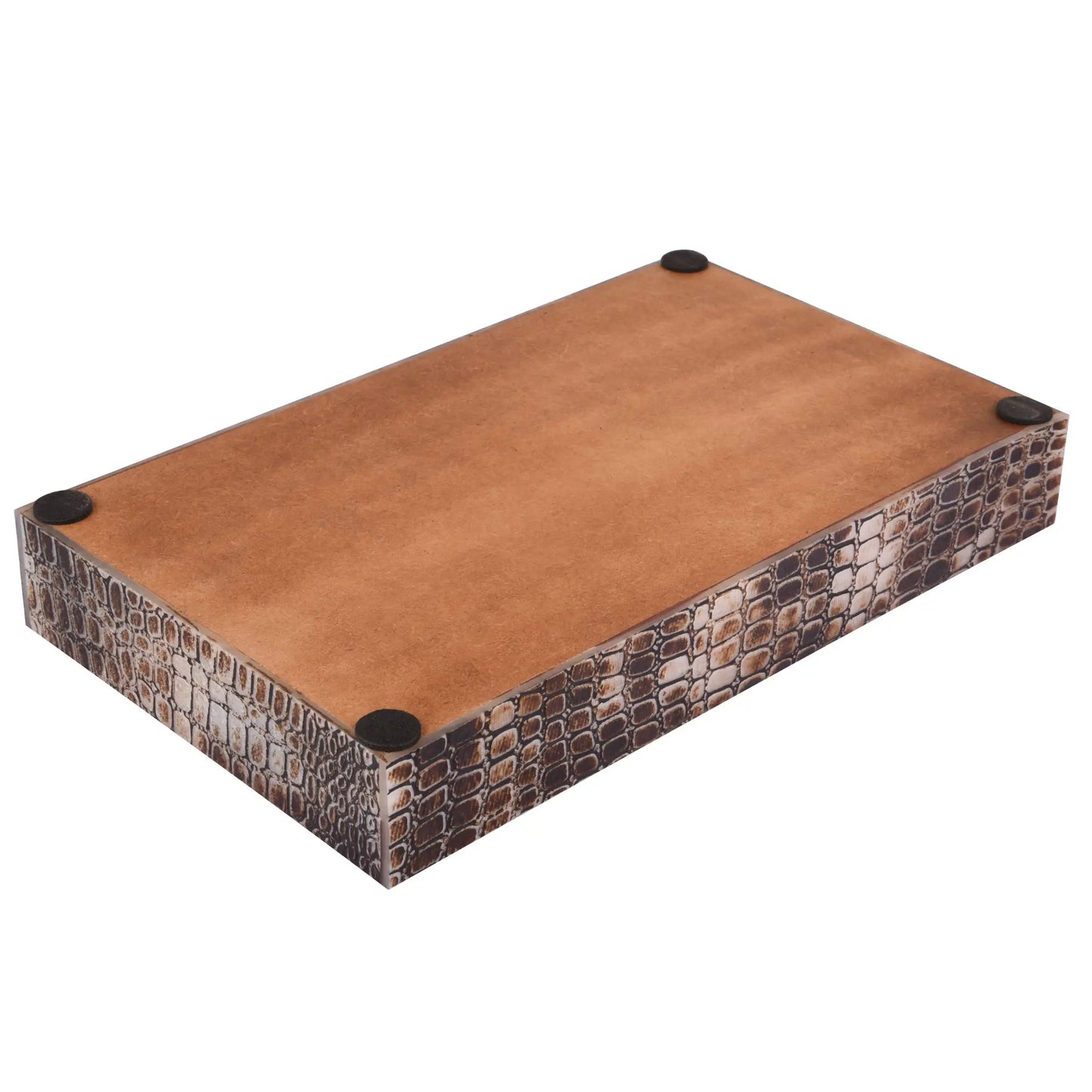 Bathroom Tray Parlour Snap Pattern- Brown 10x6 Inches