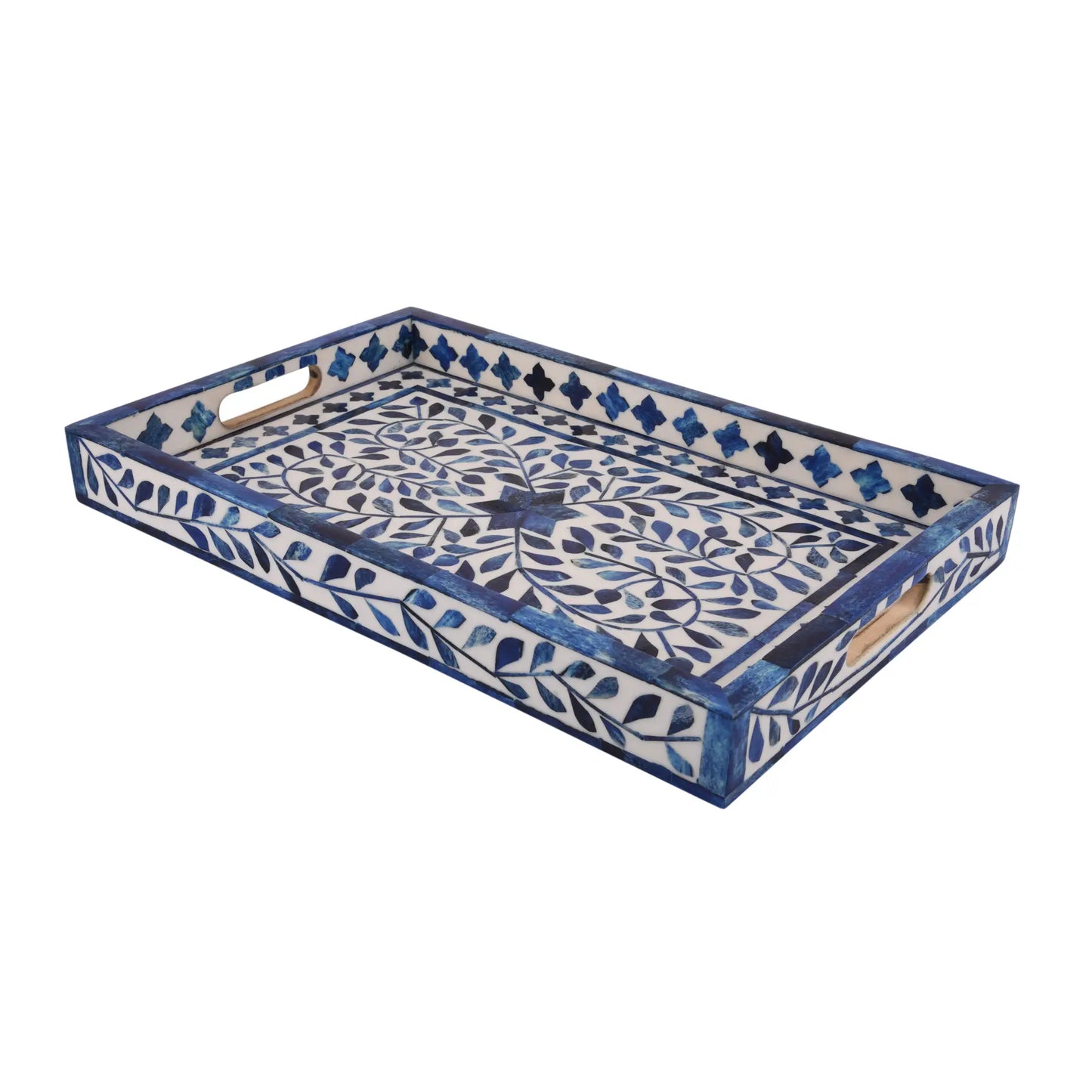 Decorative Tray Alhambra Azul Blue & White - 11x17, 12x12