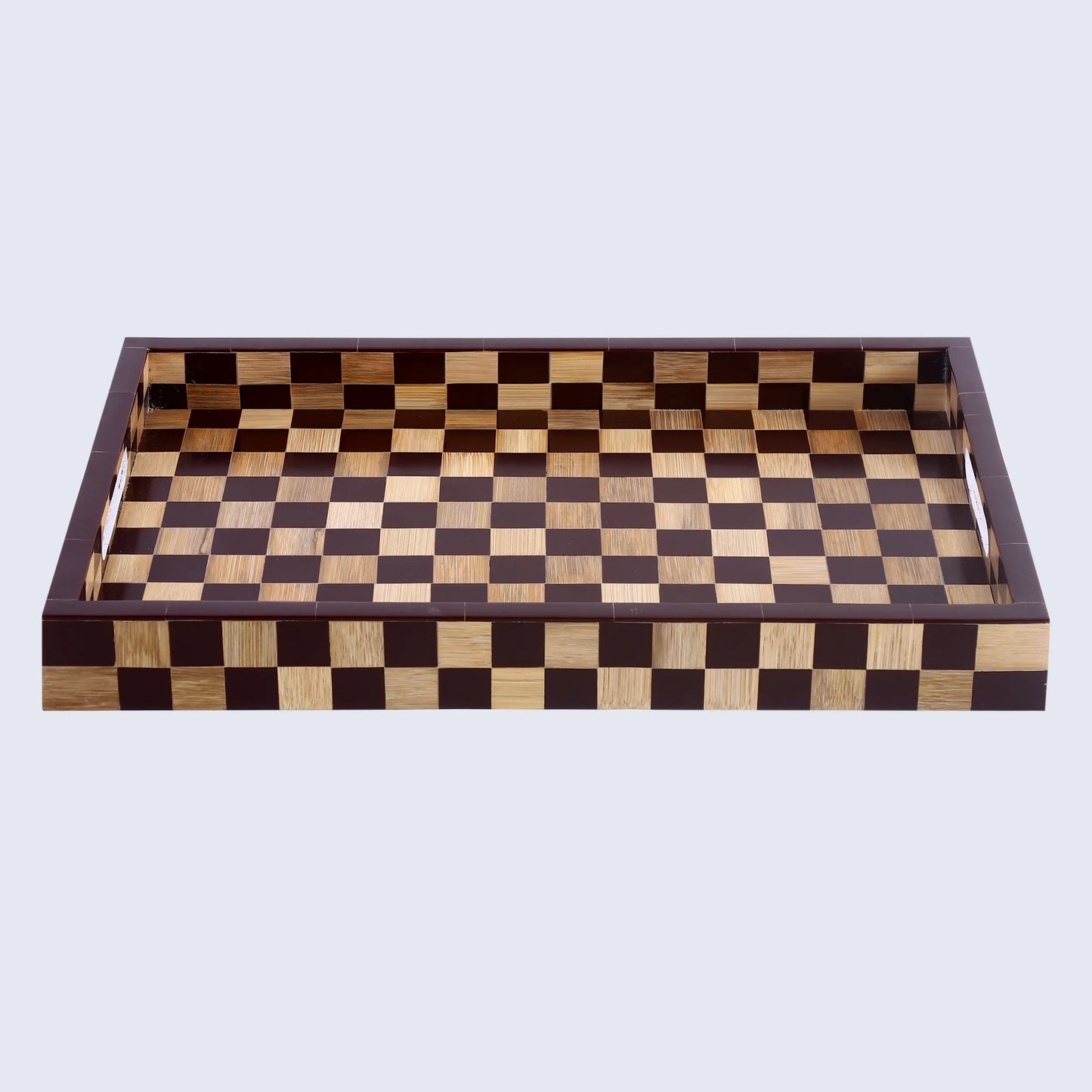 Decorative Trays Optique Bishop Pattern Wood & Resin Inlay Collection in 11x17