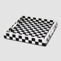 Decorative Tray Illusion Check Black & White 12x12 inch