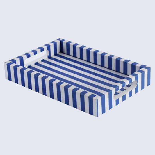 Decorative Trays Riviera Elance Pattern Wood & Resin Inlay Collection in 12x8