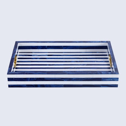 Decorative Trays Optique Madrid Pattern Resin Inlay Collection in 11x17