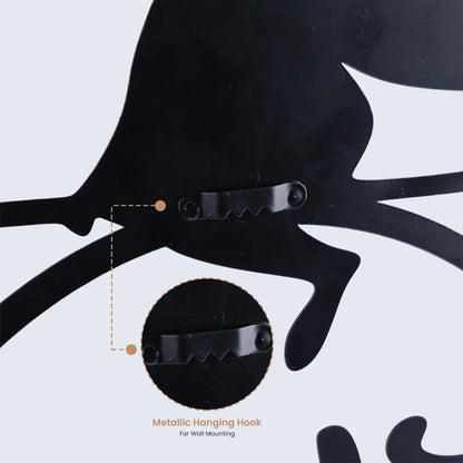 Halloween Wall Decor – Spooky Witch on Broom Wall Hanging