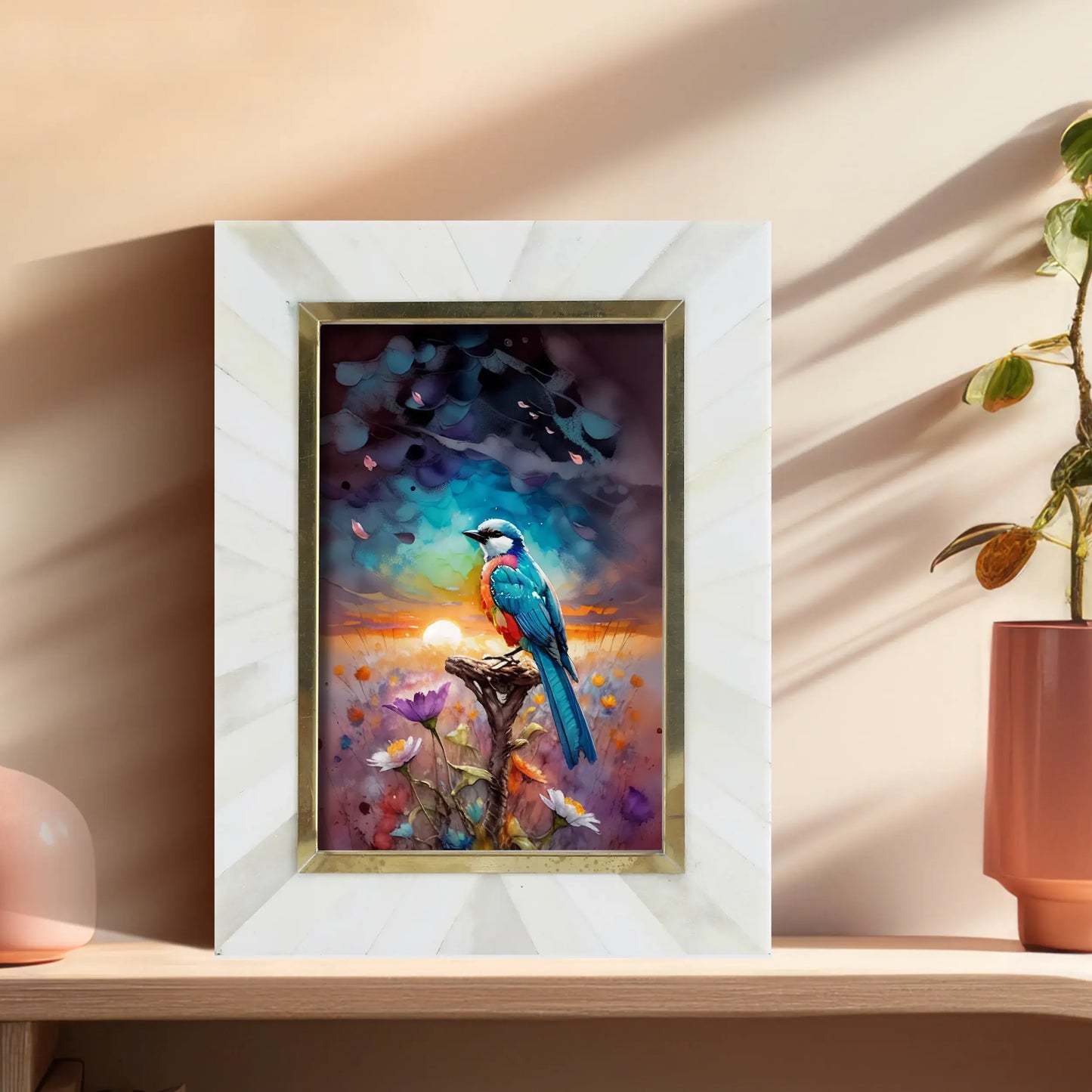 Picture Frames West Coast Monica Pattern Bone Inlay Collection in 2 Sizes – Wholesale picture frames