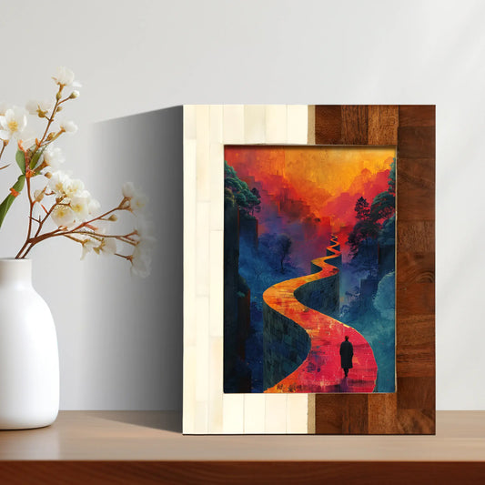 Picture Frames West Coast Sunset Pattern Bone Inlay Collection in 2 Sizes – Wholesale picture frames