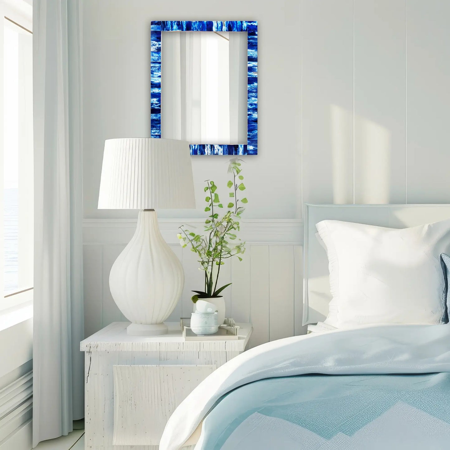 Make to Order Classic Blue Mirror - Available in 5 Sizes