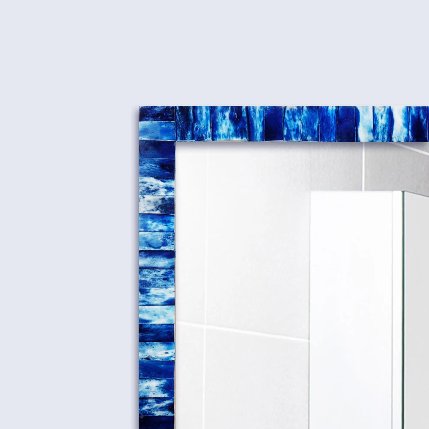 Make to Order Classic Blue Mirror - Available in 5 Sizes