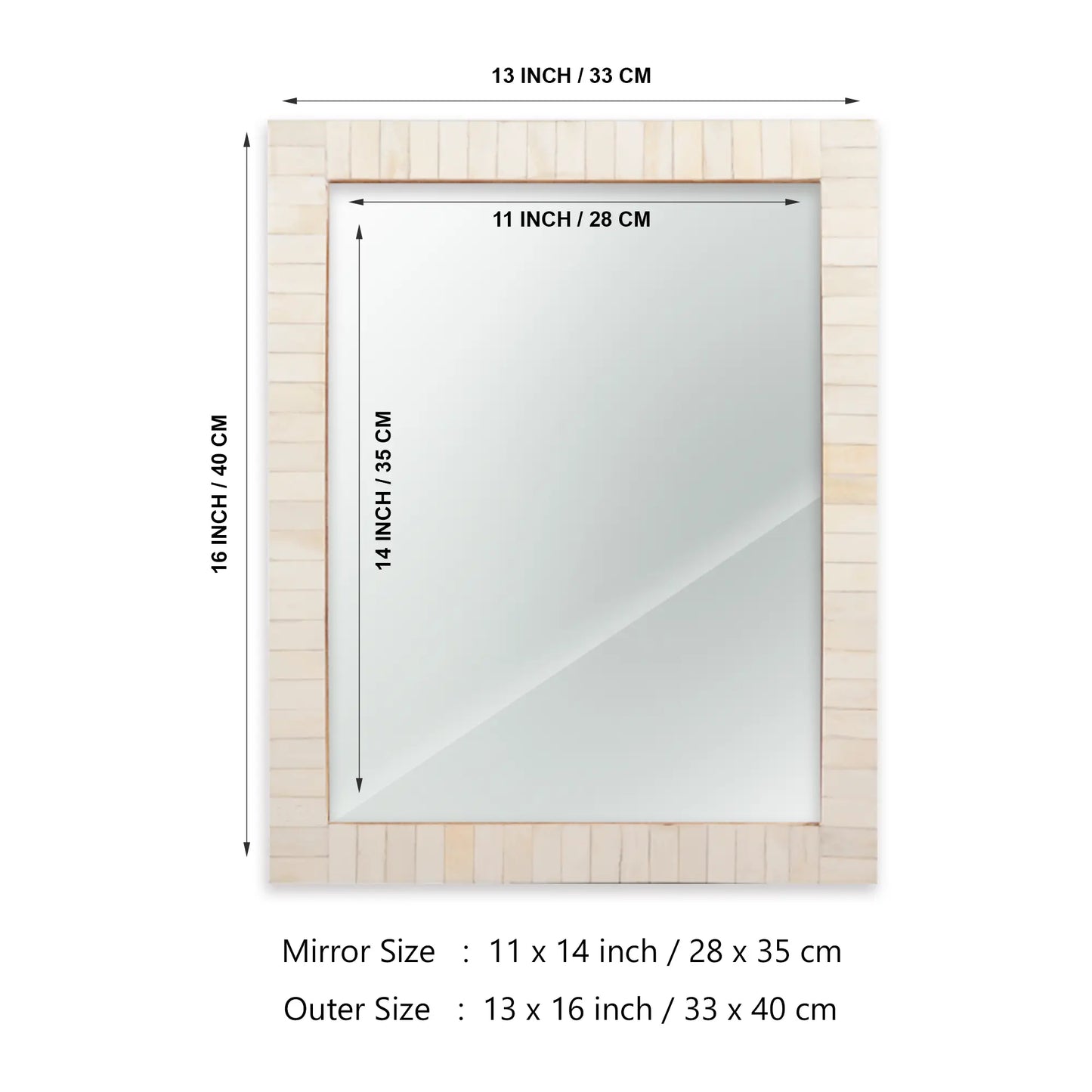 Make to Order Classic White Mirror - Available in 4 Sizes